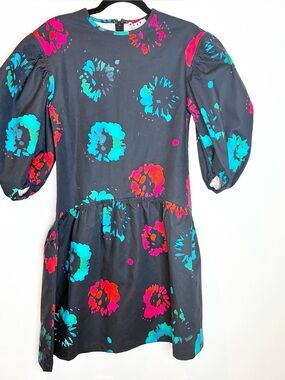 Marni | Black Floral Dress 14Y